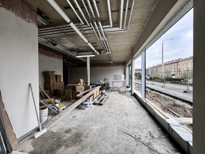 Innenansicht in Bauphase