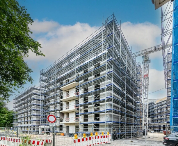 Objektansicht in Bauphase