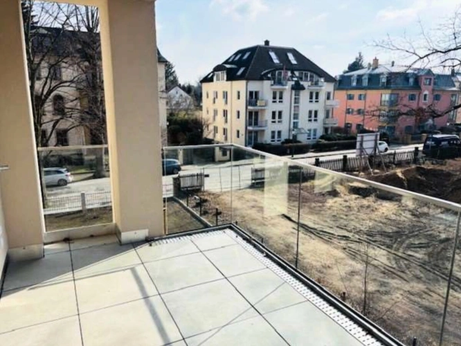 Blick vom Balkon