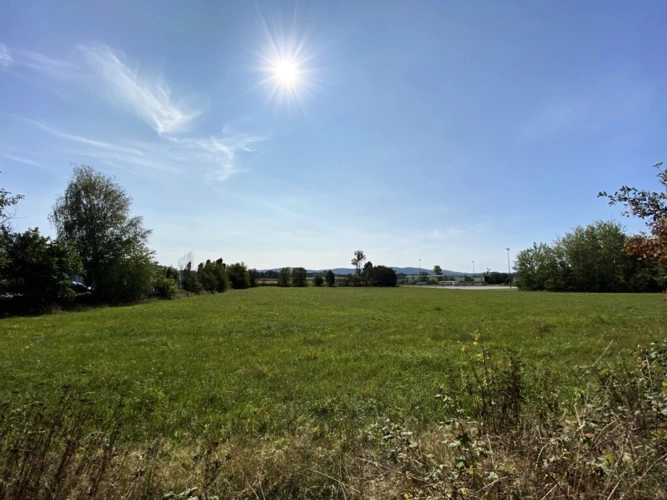 Blick auf das Grundstück