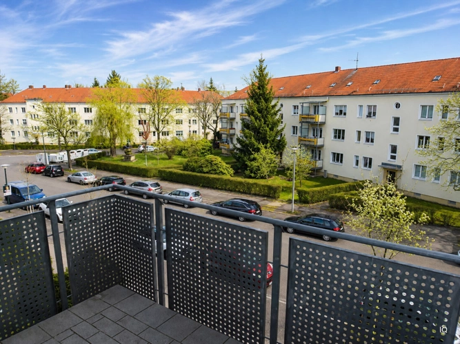 Blick vom Balkon