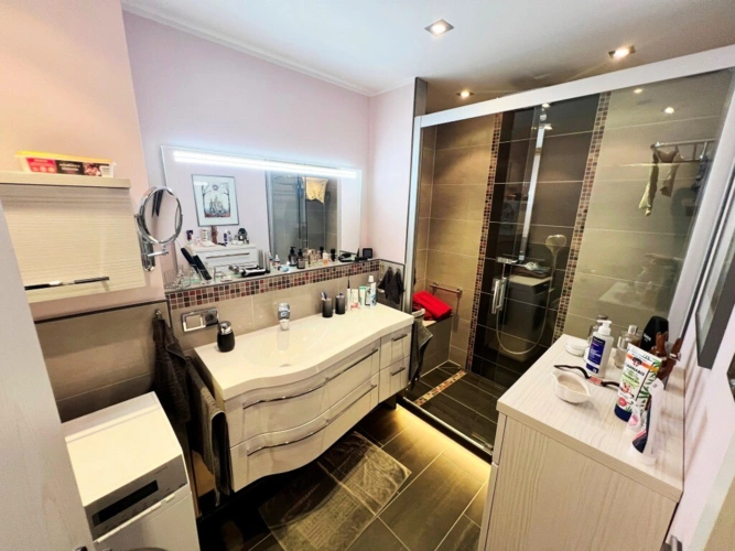 modernes, renoviertes Badezimmer