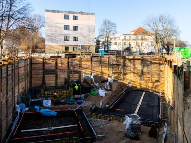 Objektansicht in Bauphase