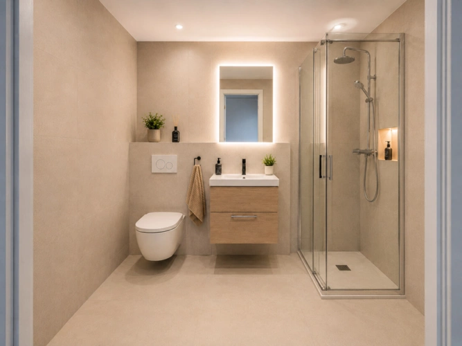 Gäste-WC mit Dusche - Visualisierung